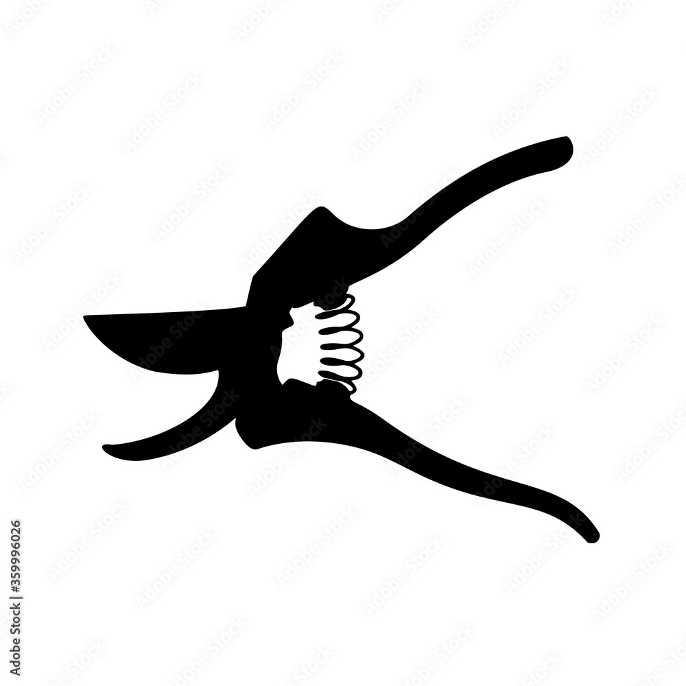 Pruning shears for pruning branches and shrubs. Pruning shears for agriculture. Vector image. Pruning shears for pruning branches and shrubs. Pruning shears for agriculture. Vector image.
