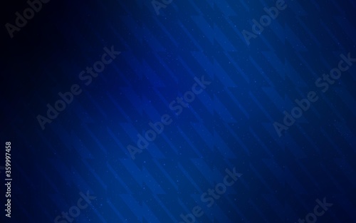 Dark BLUE vector background with straight lines. Glitter abstract illustration with colorful sticks. Template for your beautiful backgrounds.
