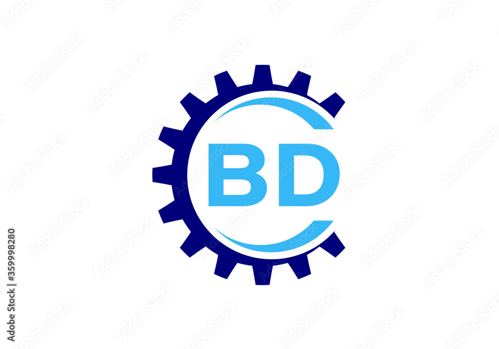 Initial Monogram Letter B D Logo Design Vector Template. B D Letter Logo Design Initial Monogram Letter B D Logo Design Vector Template. B D Letter Logo Design