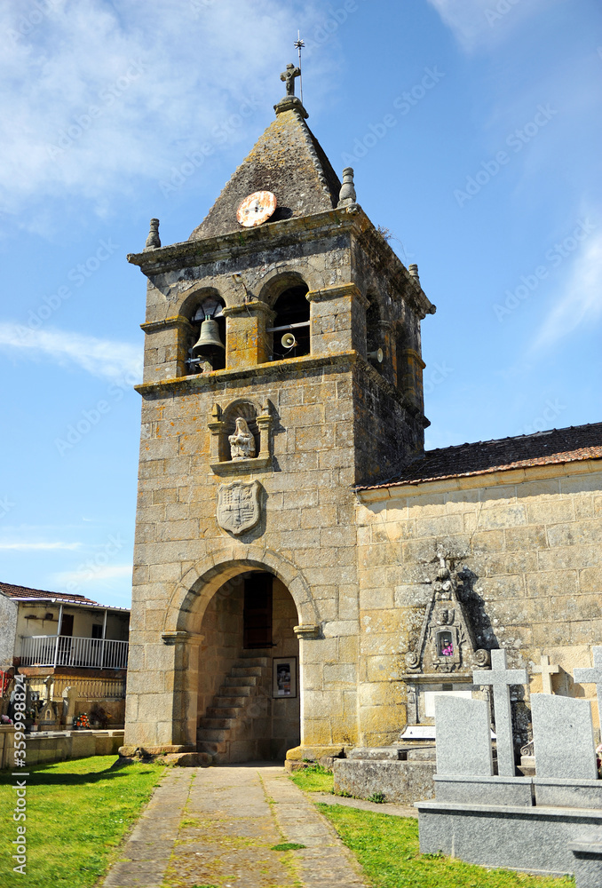 
Church of San Juan (Saint John) in Laza, village in the province of Ourense famous for its carnival, Galicia, Spain