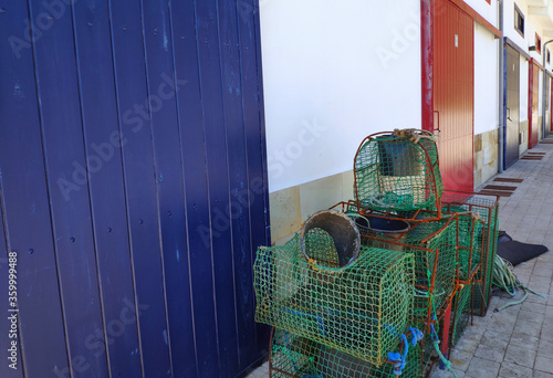 fishing port area in luanco photo