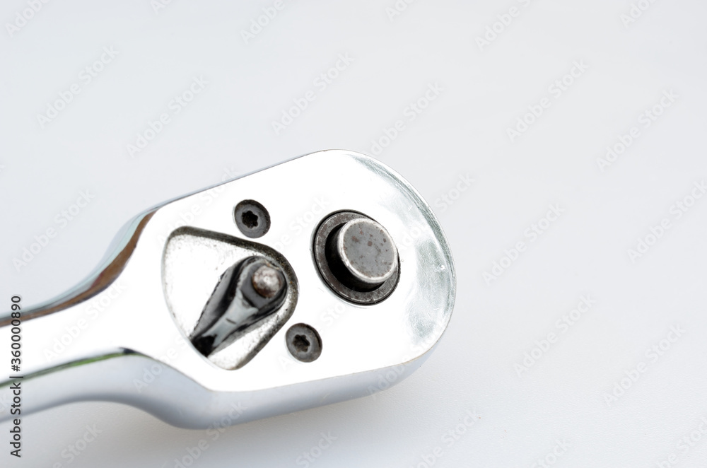 socket wrench, ratchet isolated on white background