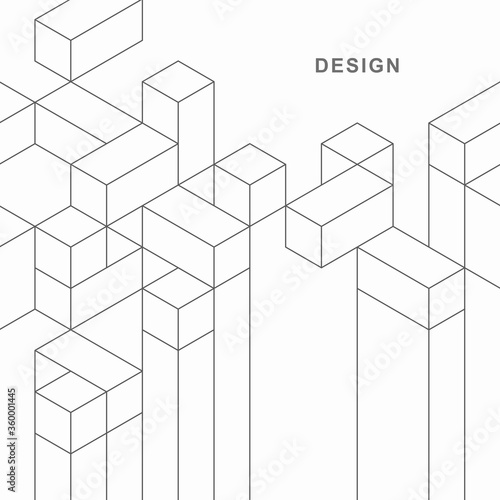 Abstract geometric technological background. Vector creative design.