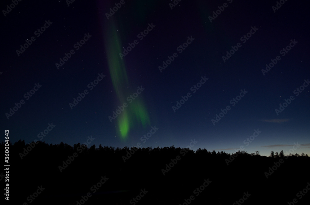 aurora borealis on blue autumn night sky aurora borealis on blue autumn night sky