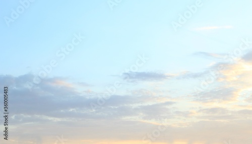 Blue sky and clouds on sunset sky