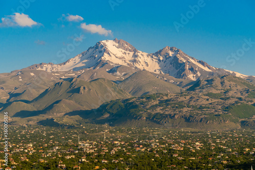 Erciyes Mount with height of 3,864 metres is the highest mountain in Cappadocia and central Anatolia. It is a volcano. Hacilar city