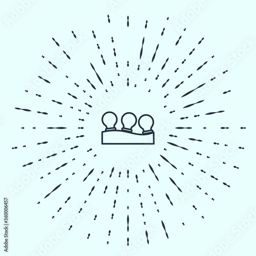 Black line Vacuum cans icon isolated on grey background. Massage jars for face and body. Medical anticellulite cups. Abstract circle random dots. Vector