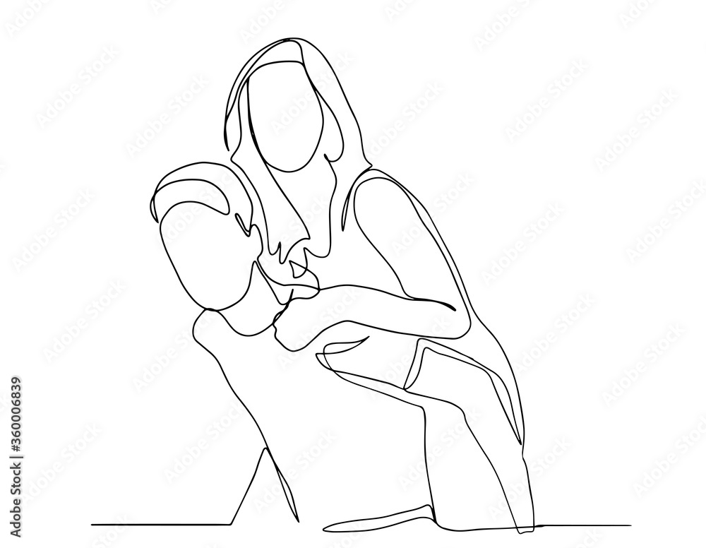 Love people and happiness concept line vector illustration. Young couple having fun, man giving piggyback ride to woman drawing. Vector. Love people and happiness concept line vector illustration. Young couple having fun, man giving piggyback ride to woman drawing. Vector.