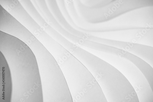 Wave pattern paper sculpture background photo