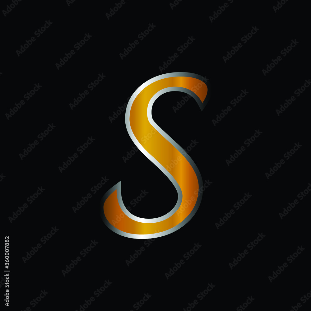 Luxury Golden Alphabet S With Silver Stroke .Unique And Modern Design of S Alphabet .Collection of Luxury Golden Alphabet with Silver Stroke Luxury Golden Alphabet S With Silver Stroke .Unique And Modern Design of S Alphabet .Collection of Luxury Golden Alphabet with Silver Stroke