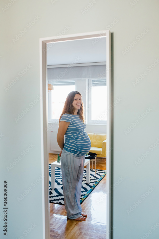 Pregnant woman cozy at home Pregnant woman cozy at home