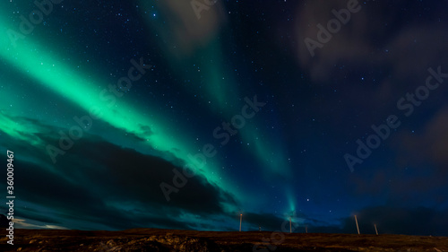 Polarlichter über Havoysund, Finnmark, Norwegen