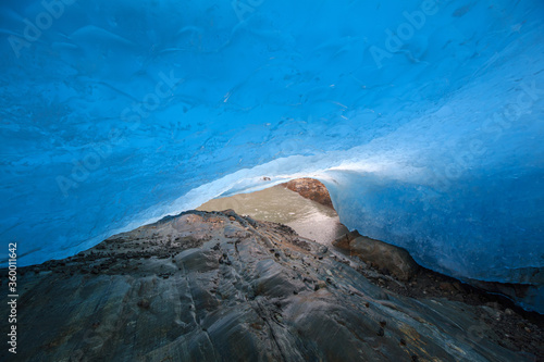 Under the blue ice of Glacier Svartisen