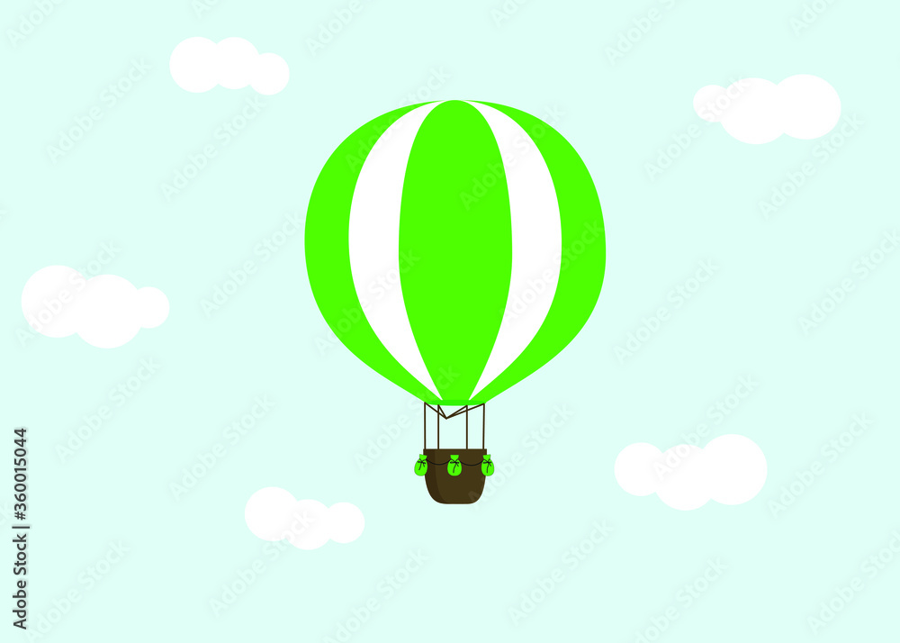 Obraz premium hot air balloon with clouds