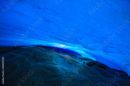 Under the blue ice of Glacier Svartisen