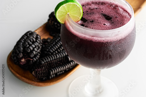 Photography Chicha Morada: is a beverage originated in the Andean regions of Perú but is actually consumed at a national level