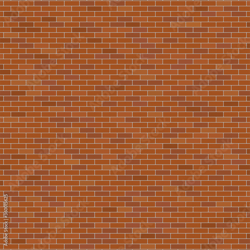 Orange brick wall, Orange brick, Orange brick wall background. Vector illustration.