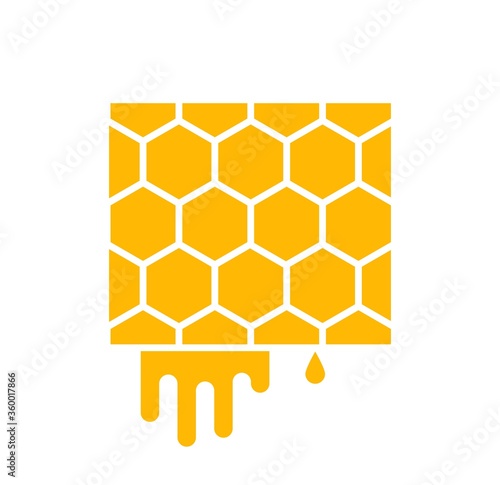 Honeycomb with flowing honey