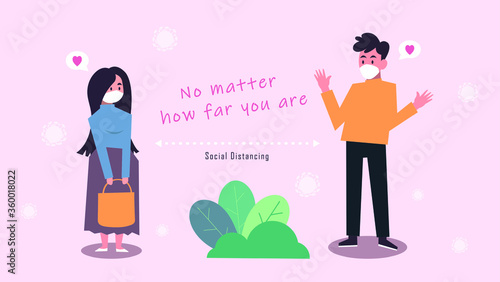 Wallpaper Mural Social Distancing Boy And Girl Torontodigital.ca