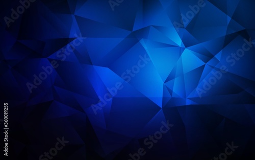 Dark BLUE vector polygonal template. Colorful illustration in polygonal style with gradient. A new texture for your web site. © smaria2015