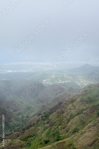 Foggy, green landscape in Cape Verde © Lina Balciunaite