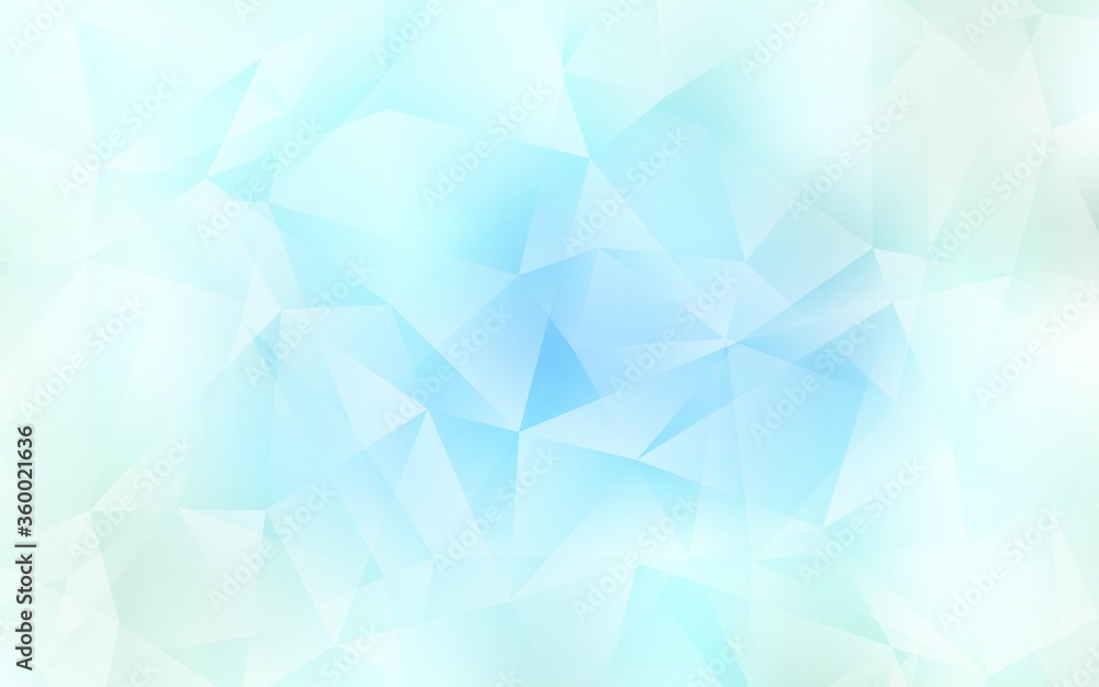 Light BLUE vector gradient triangles template. Colorful abstract illustration with triangles. Brand new style for your business design.