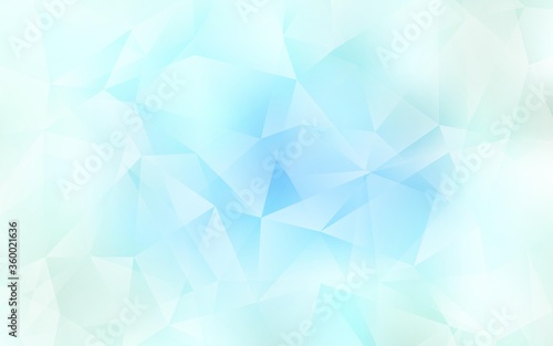 Light BLUE vector gradient triangles template. Colorful abstract illustration with triangles. Brand new style for your business design.