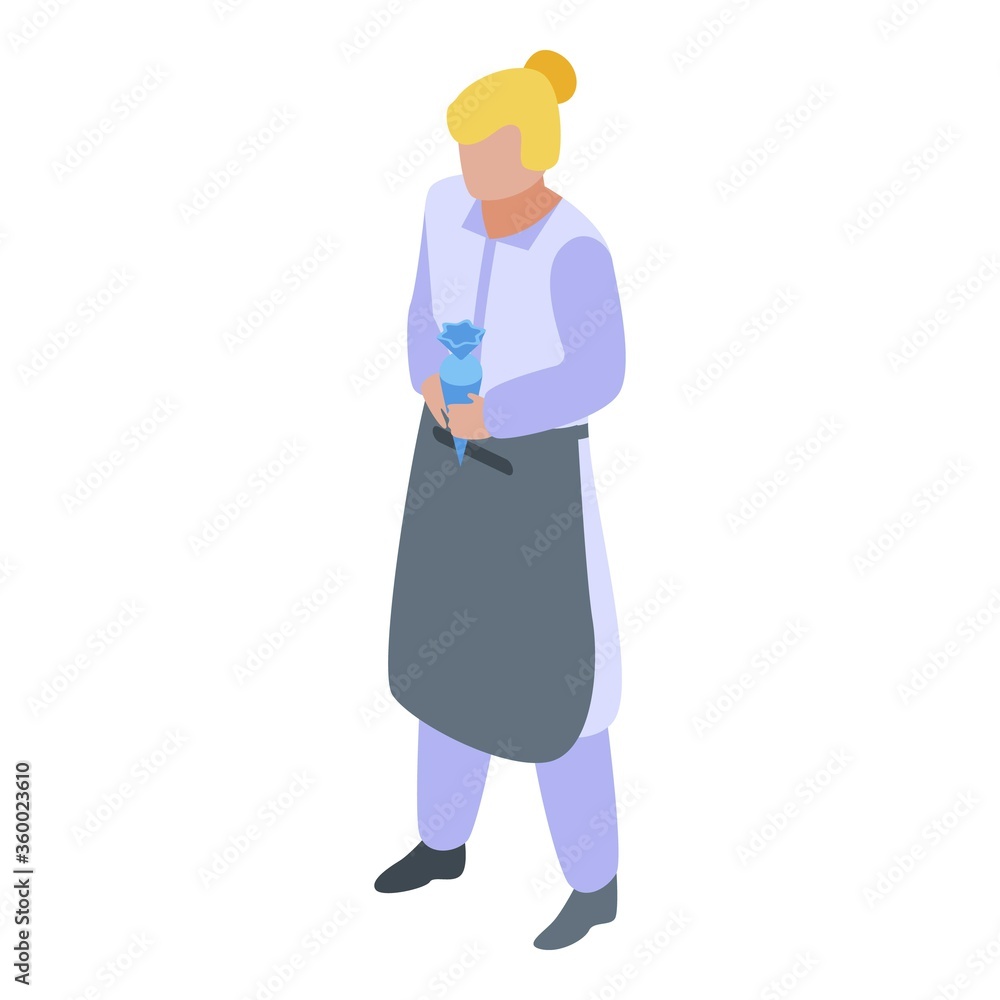 Confectioner icon. Isometric of confectioner vector icon for web design isolated on white background Confectioner icon. Isometric of confectioner vector icon for web design isolated on white background