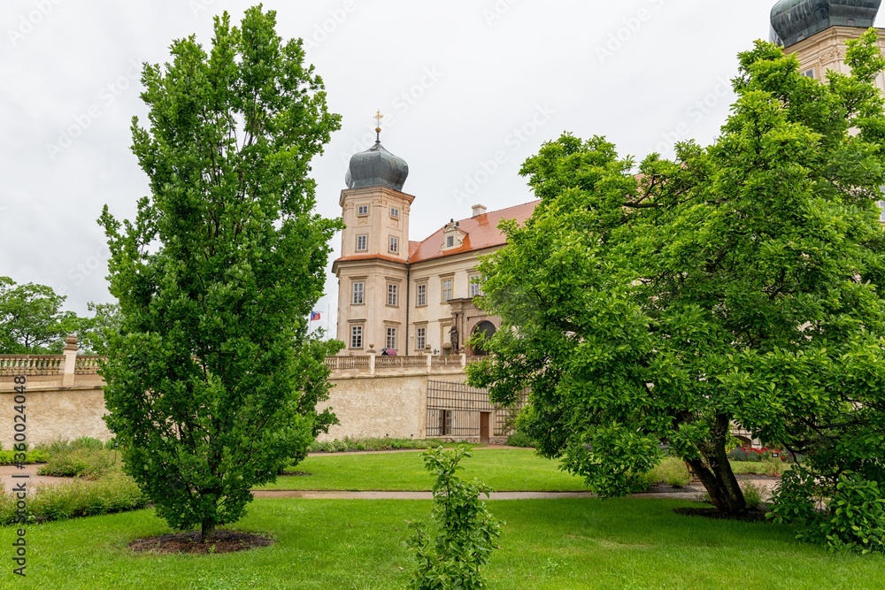 A quadrangular chateau in Mnisek pod Brdy, situated in the picturesque landscape of the Brdy Highlands near Prague - Central Bohemia - Czech Republic