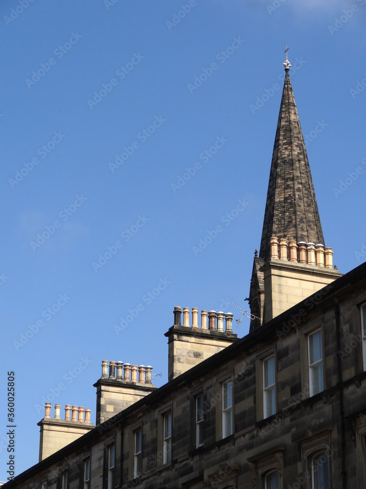 An architectural detail from one of the old buildings in Edinburgh, Scotland, UK.