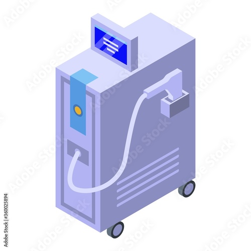 Laser hair removal equipment icon. Isometric of laser hair removal equipment vector icon for web design isolated on white background