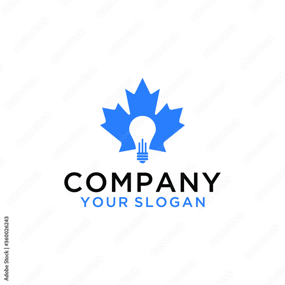 Obraz premium lamp logo and canada design vector template
