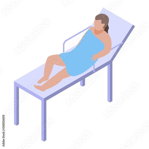 Hair removal saloon icon. Isometric of hair removal saloon vector icon for web design isolated on white background