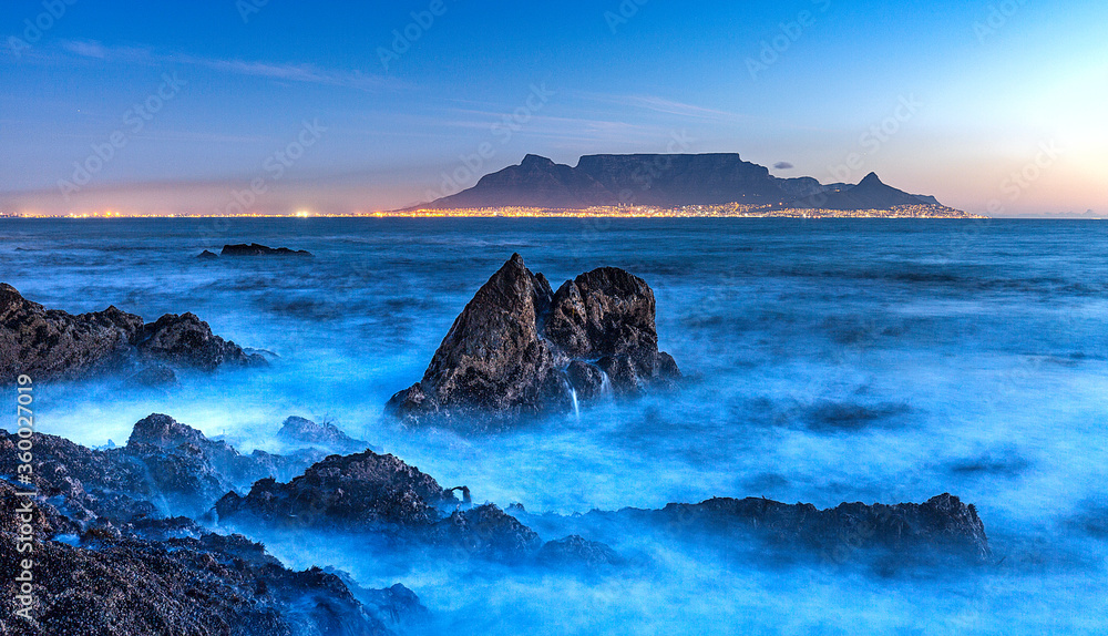 Table Mountain over the Rocks