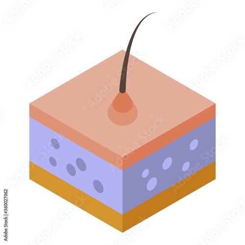 Cosmetic hair removal icon. Isometric of cosmetic hair removal vector icon for web design isolated on white background