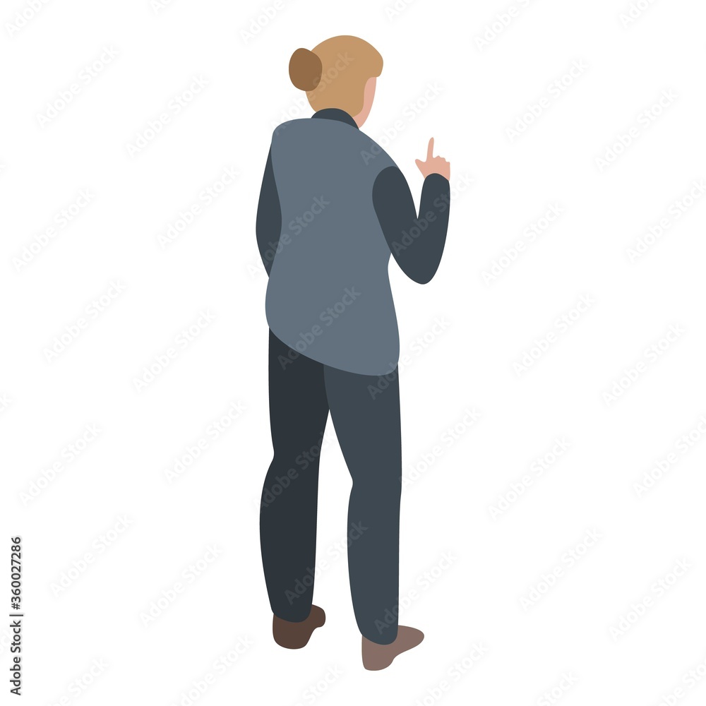 Rage woman icon. Isometric of rage woman vector icon for web design isolated on white background Rage woman icon. Isometric of rage woman vector icon for web design isolated on white background