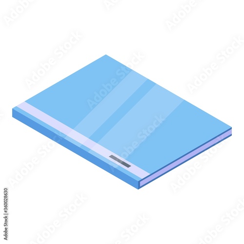 Office manager notebook icon. Isometric of office manager notebook vector icon for web design isolated on white background