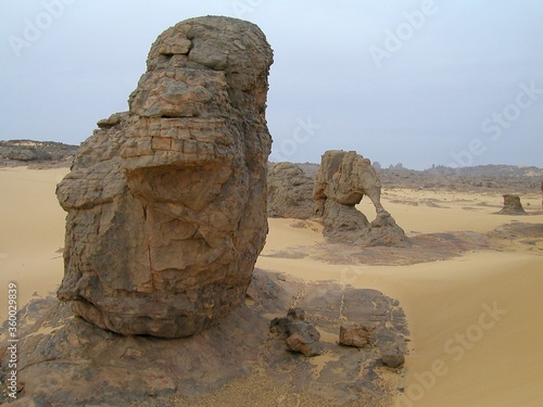 TAMANRASSET AHAGGAR, ALGERIA. SAFARI IN THE SAHARA DESERT AND AHAGGAR MOUNTAINS. 