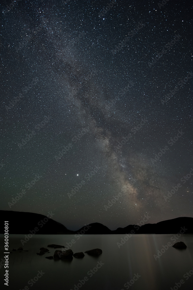 Milky Way over Acadia National Park in Maine 