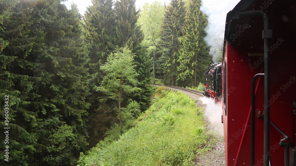 Fototapeta premium Harzer Brockenbahn - Urlaub in Deutschland Wernigerode