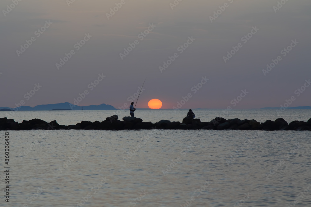 fisherman by the sea. Turgutreis, bodrum. 