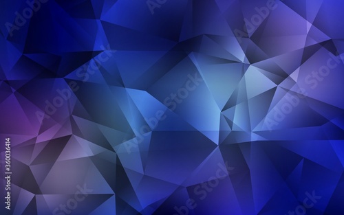 Dark BLUE vector gradient triangles texture. Shining colorful illustration with triangles. Textured pattern for your backgrounds.