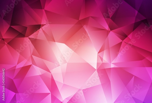 Light Pink, Yellow vector abstract mosaic background. Colorful illustration in polygonal style with gradient. Template for cell phone's backgrounds.