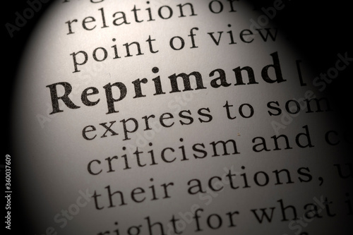 definition of reprimand