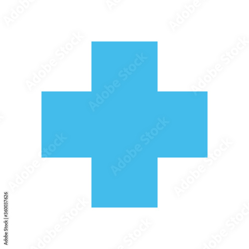 Medical cross flat style icon vector design