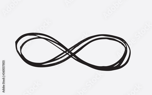 Infinity sign hand drawn illustration 