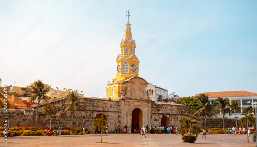 Naklejka premium See the Streets, beachs and all the beauty of Colômbia in this photo. Cartagena, Colômbia 