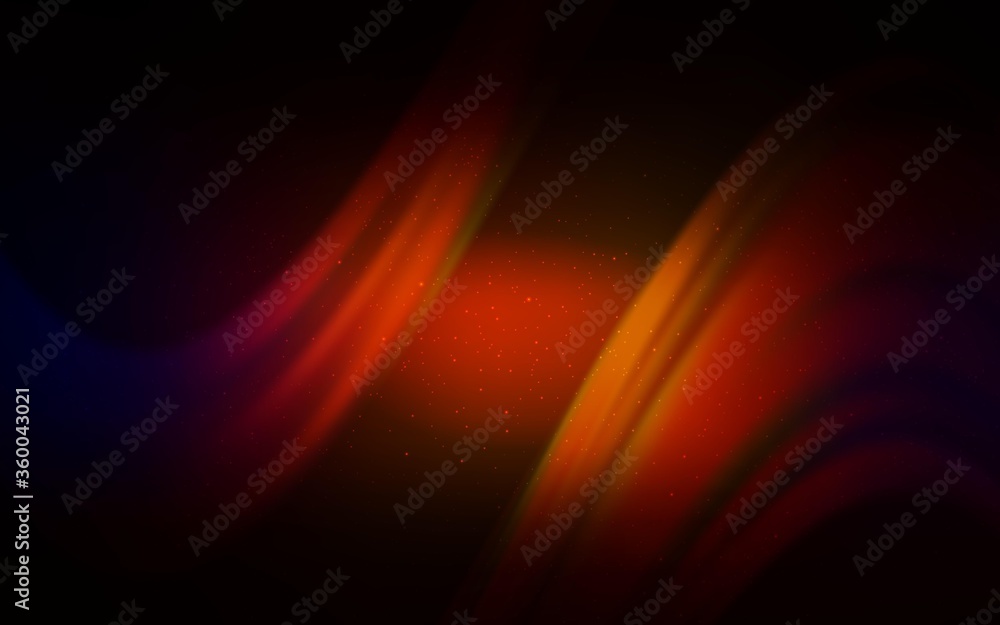Obraz premium Dark Red vector background with galaxy stars. Space stars on blurred abstract background with gradient. Smart design for your business advert.