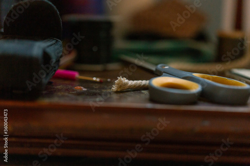Dark sewing utensils