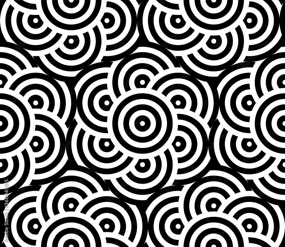 Obraz premium Geometric flowers patterns (perfectly repeatable)
